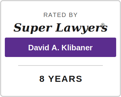 David Klibaner is rated by Super Lawyers badge